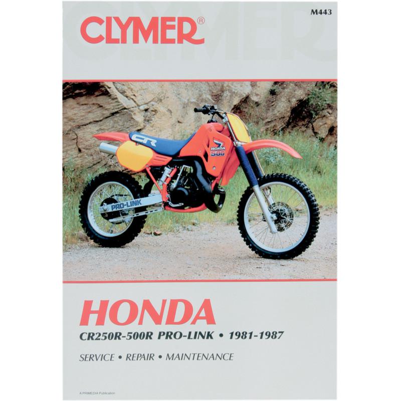 Clymer m443 repair service manual honda cr250r/45r/480r/500r pro-link 1981-1987