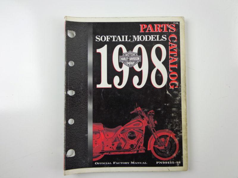 Harley davidson 1998 softail models parts catalog 99455-98