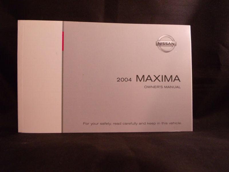 2004 nissan maxima  owners manual 