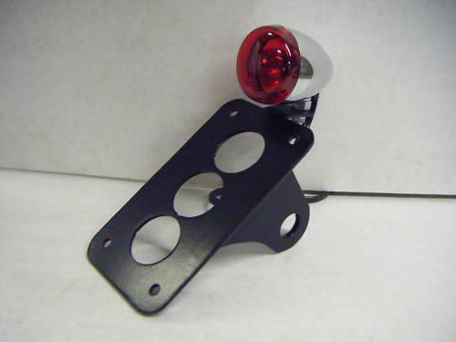 Bullet side mount license plate bracket with light 08-2013, 25mm hole