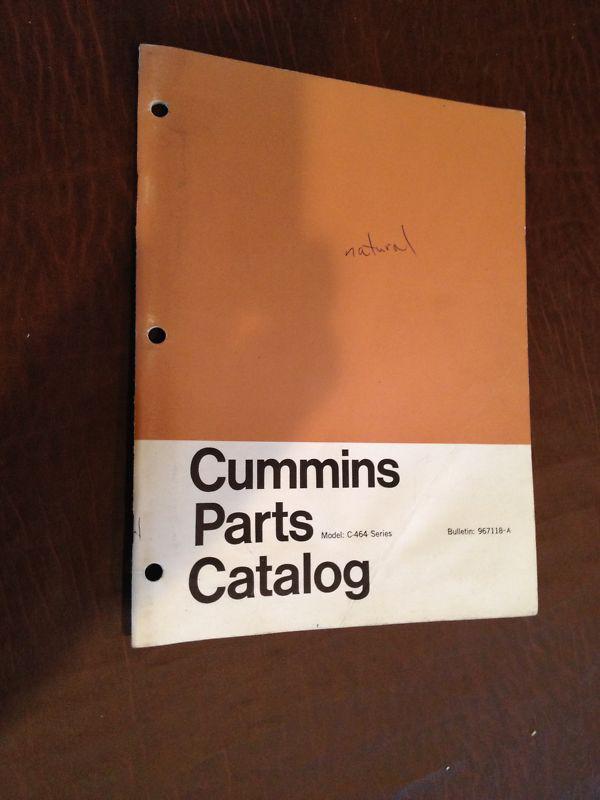 Cummins c 464 series diesel parts book catalog manual engine