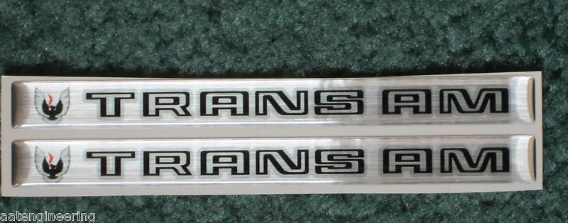 77 78 79 80 81 trans am formula font inserts decals emblem silver balck new nice