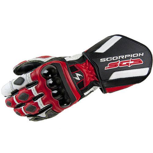 Scorpion sg3 leather street gloves red
