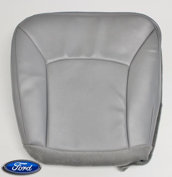 02-08 ford e350 bucket boom cargo van diesel driver bottom vinyl seat cover gray