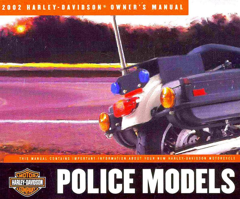 2002 harley-davidson police models owners manual -flhtpi-flhpi-fxdp-police