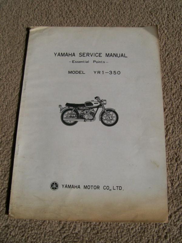 Yamaha yr1-350 service manual, used condition,1960's ?