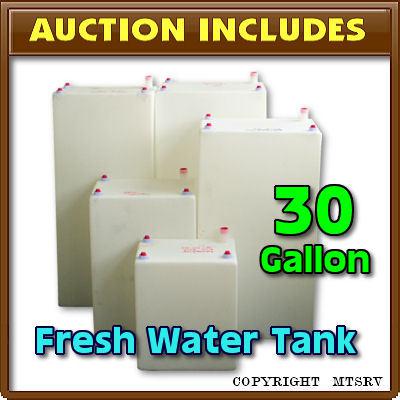 Fresh water tank 30 gal - rv cargo trailer concession camper gal fda approved r-