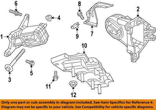 Jeep oem 6104727aa engine & transmission mounting-transmission mount nut