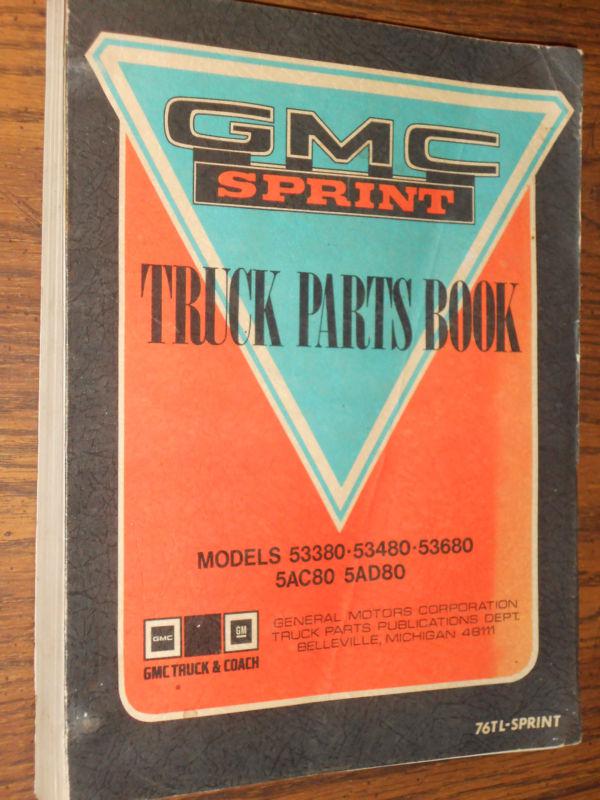 1971-1976 / gmc sprint (el camino?) parts book / original parts catalog
