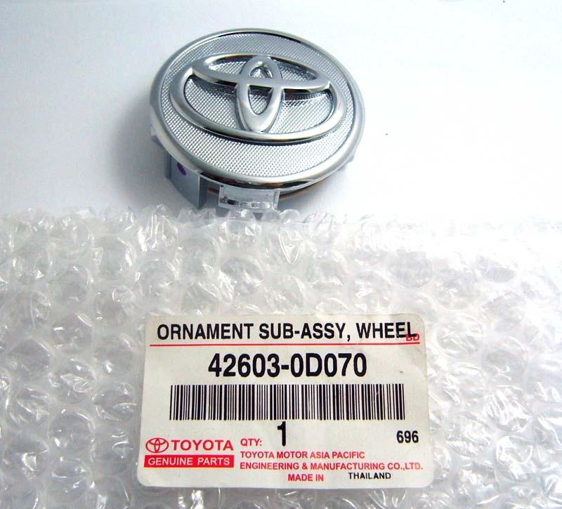 Purchase 4x Genuine Toyota Wheel Center Cap Yaris Corolla chrome finished 426030D070 in BKK