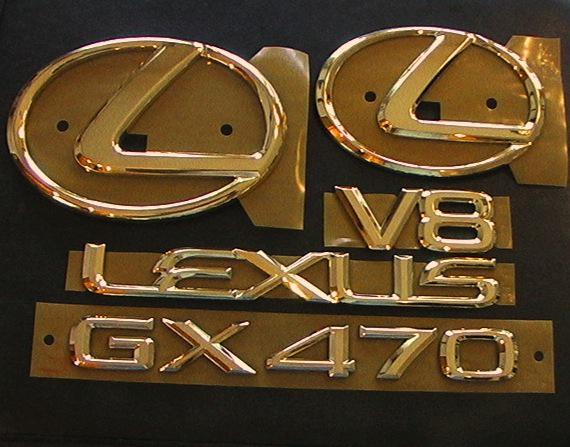 2003 - 2009 lexus gx 470  24kt gold emblem kit  new parts