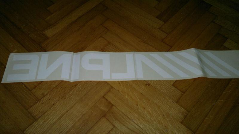 Alpine window vinyl decal sticker white large 29,5"x3,7" 