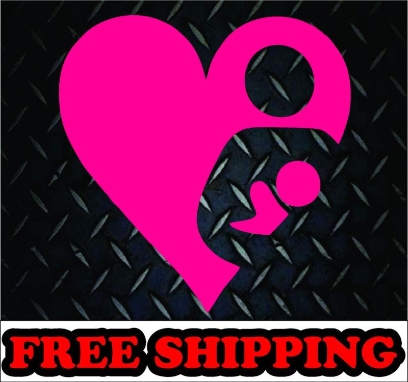 Breast feeding heart* vinyl decal sticker  truck car baby mom diesel family  