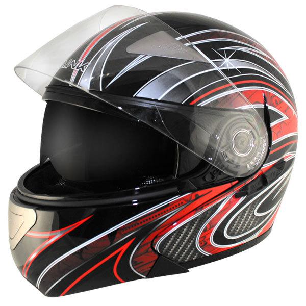 New hawk red mechanic raptor modular helmet motorcycle biker m l xl