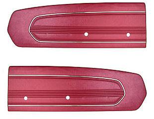 1967 ford mustang standard door panels dark red