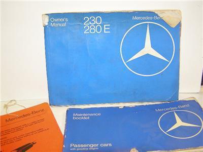 Mercedes 230  280e owner's manual & maintenance booklet