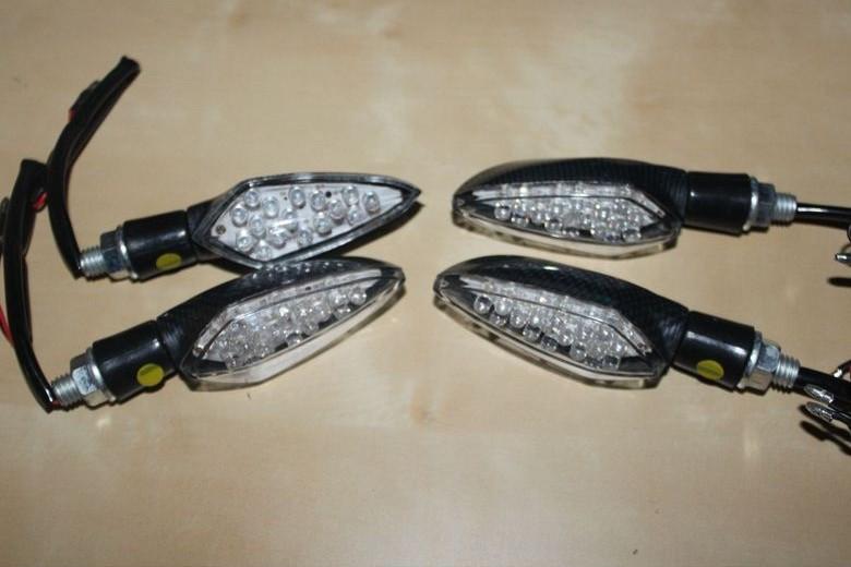 New 4pcs motorcycle 16led turn signals indicators amber