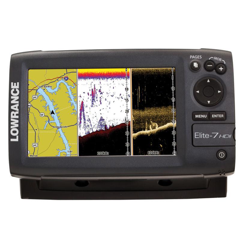 Lowrance elite-7 hdi gold combo 83/200/455/800 t/m ducer - chart us/canada coast