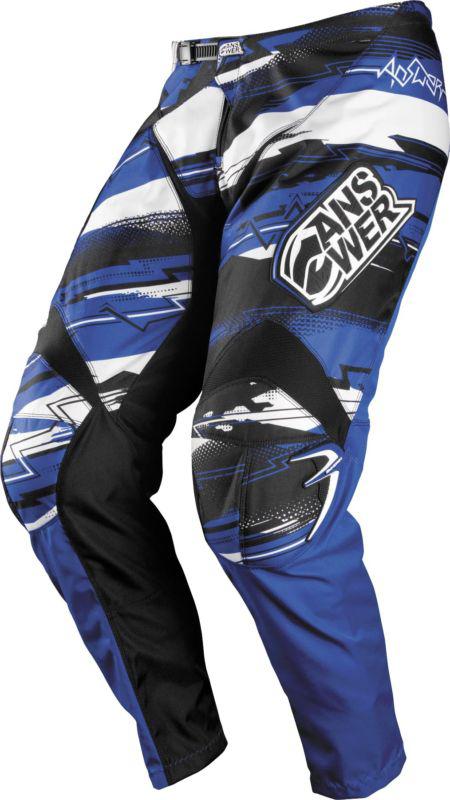 Answer a12-13 syncron motocross motorcycle pants blue size y16