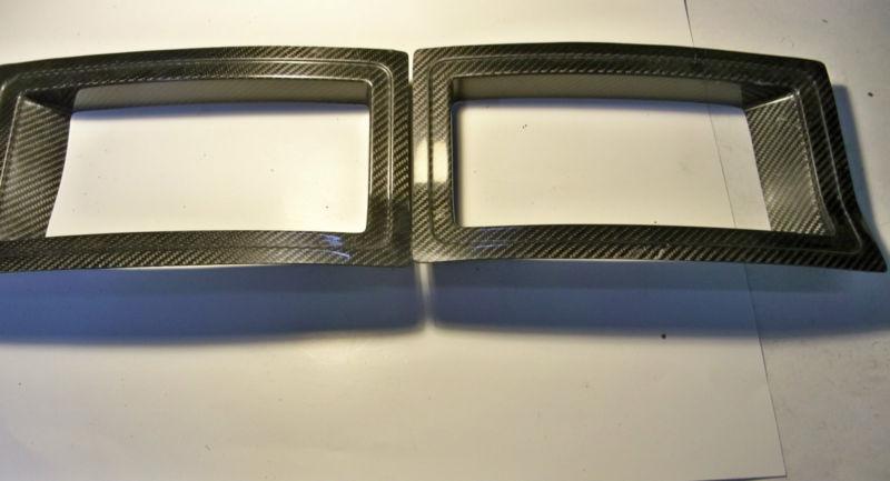 New gibbs carbon fiber nose ducts w/ matching exterior flanges pair nascar arca