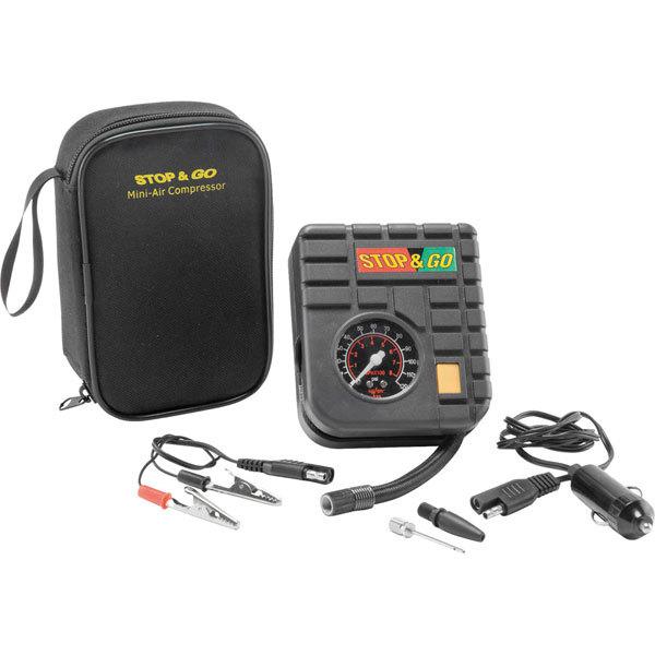 Stop & go portable mini-air compressor