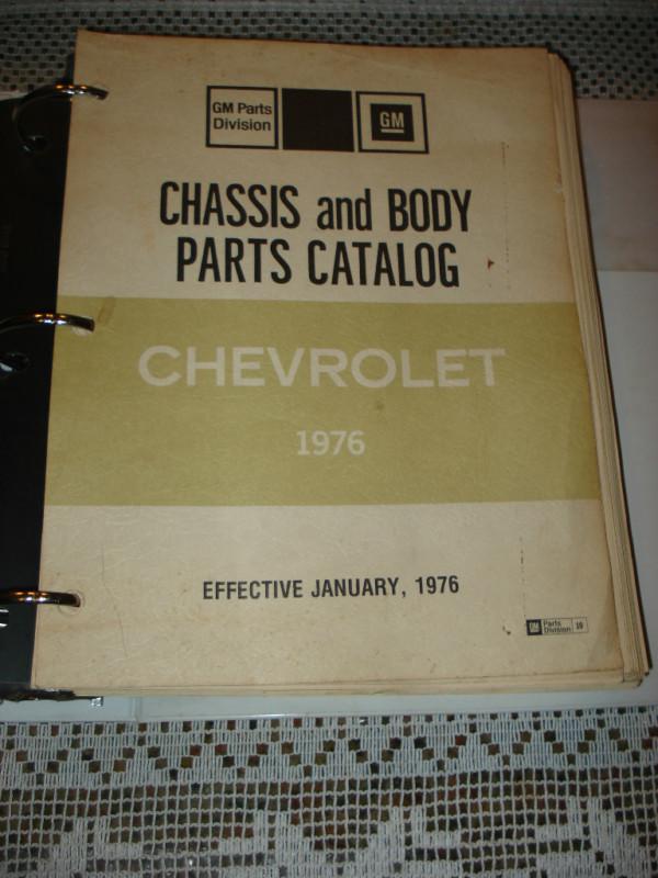 1976 chevy parts book set catalogs numbers manuals illustrations camaro impala
