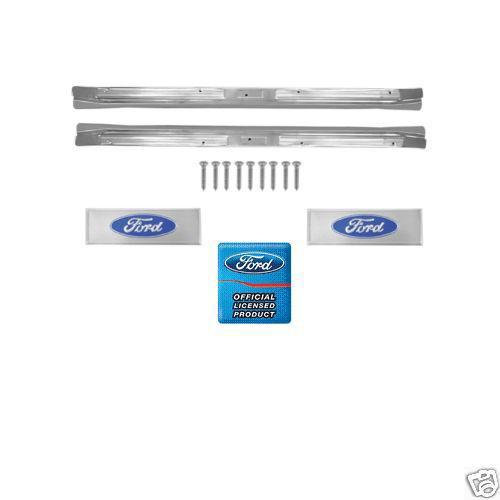 1969-1970 mustang+cougar sill plates w/ford emblems