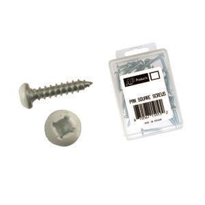 Ap products screw, pan head/square recess, 8 x 1", white, 50/pk 012-psq50 w8x1
