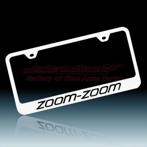 Mazda zoom-zoom chrome stainless steel license plate frame, lifetime warranty
