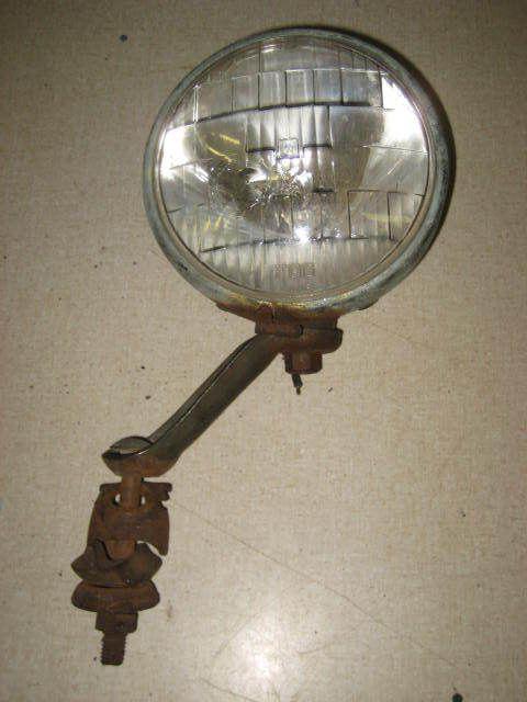Vintage dietz 510 driving light lamp w mount old car truck custom bike brass