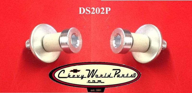 Pair correct oe style door lock striker with silencer chevy chevelle impala 