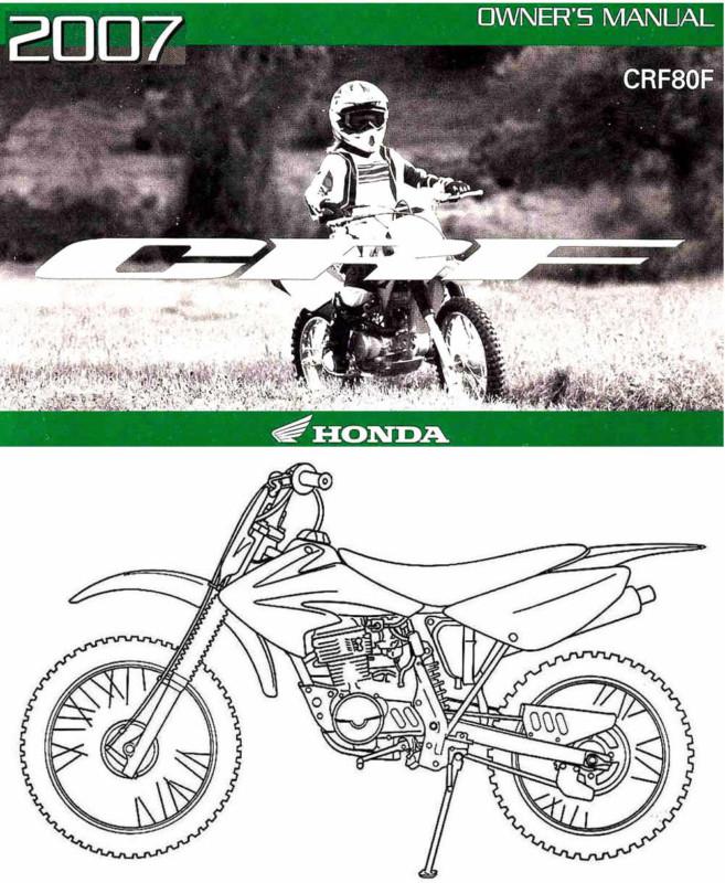 2007 honda crf80f motorcycle owners manual -crf 80 f-honda-crf80