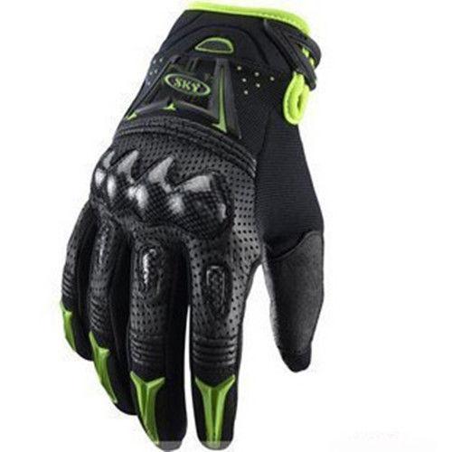Green motorcycle motocross sports riding racing cycling fullfinger bike gloves m
