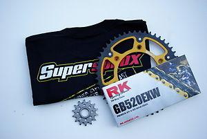 Kawasaki kx 420  500 (1980-86) supersprox stealth rk gold chain and sprocket set