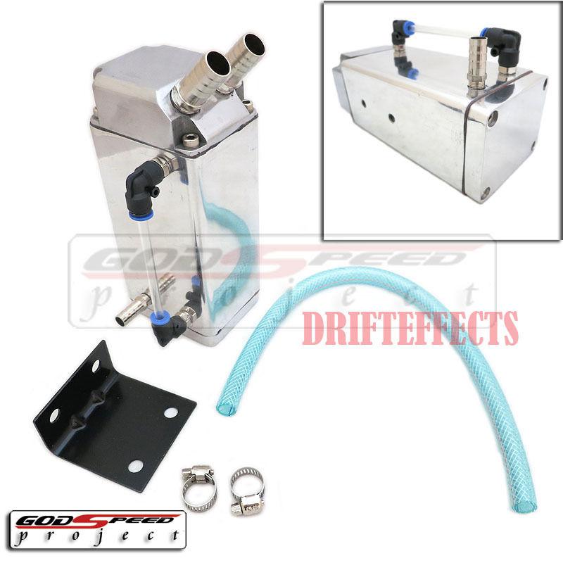 G2 oil catch can tank performance w/ vacuum drain plug 750ml square racing jdm