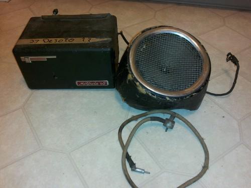 Motorola 60 police car ? radio tube sixty 1937 vintage am 60 1930s + speaker 8 