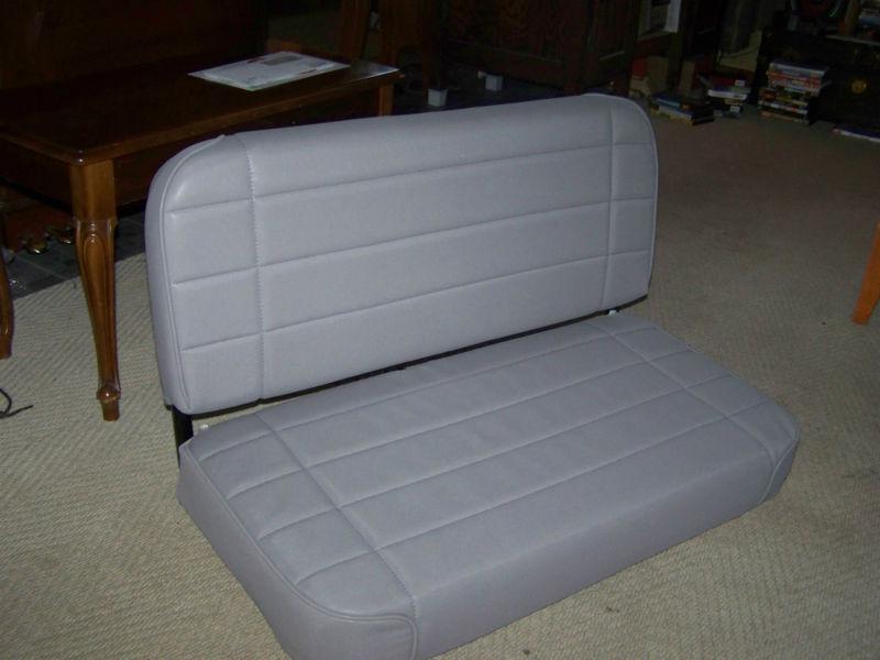 55-95 jeep wrangler rear standard flip seat grey smittiybuilt nearnew