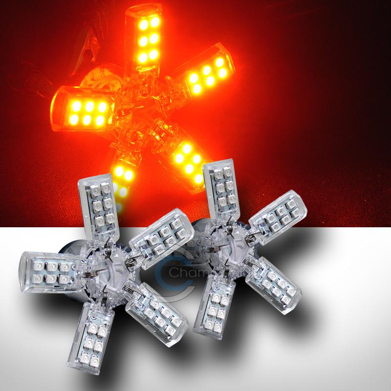 Buy 2 3157 Spider Lite 5Arm Amber O 40 SMD LED Brake/Stop Tail Light
