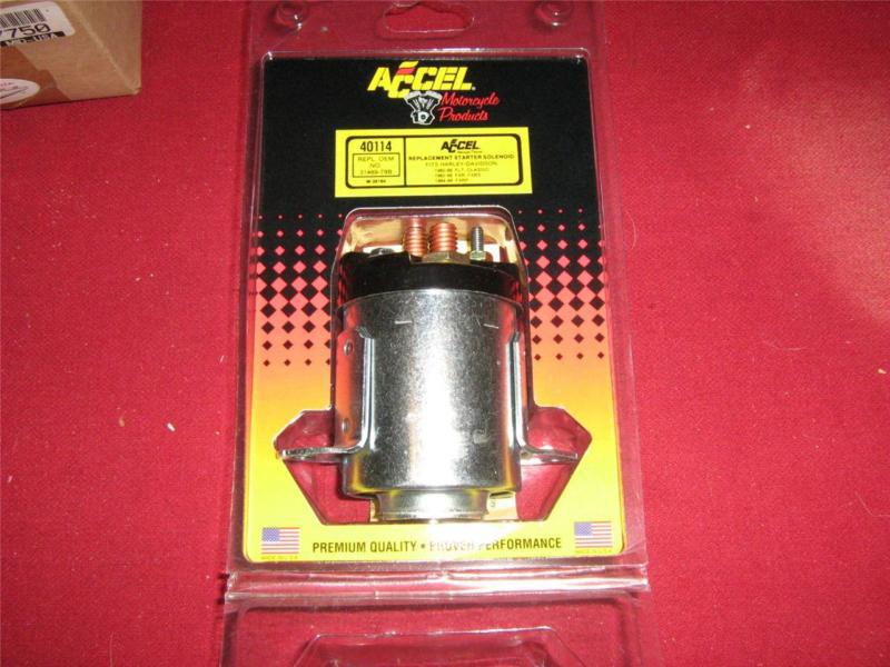 Accel harley starter solenoid40114fits 80-88fltc,82-88fxrs,84-88fxrpoem 31489-79