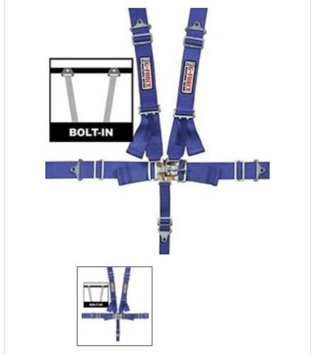 G force 6000bu pro 5pt latch and link individual shoulder harness pull down blue