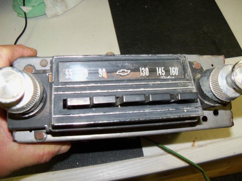 Working original 1965 chevy ss am radio gm delco serviced with knobs  