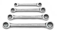 Gearwrench 9240d 4 piece sae double box ratcheting wrench set