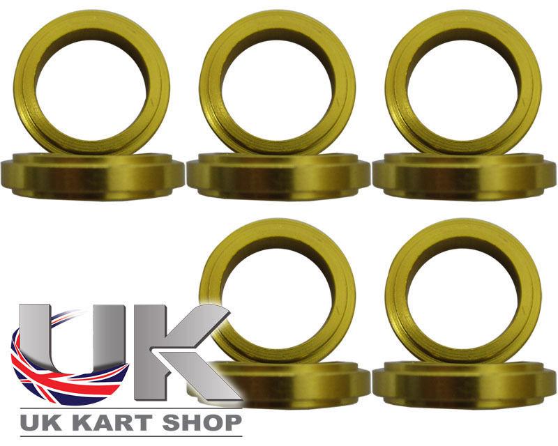 Kart set of 10 - 17mm x 5mm alloy wheel spacers - best price on ebay - quality