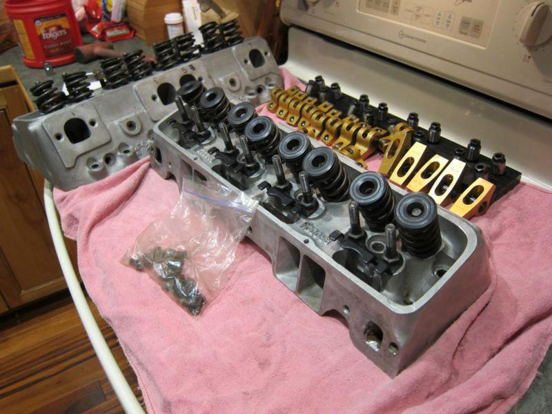 Buy Brodix 8 ported small block chevy heads complete rockers, stud