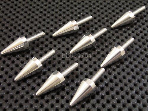 New sportbikes chrome spike windscreen windshield bolt screws wellnuts washer x8