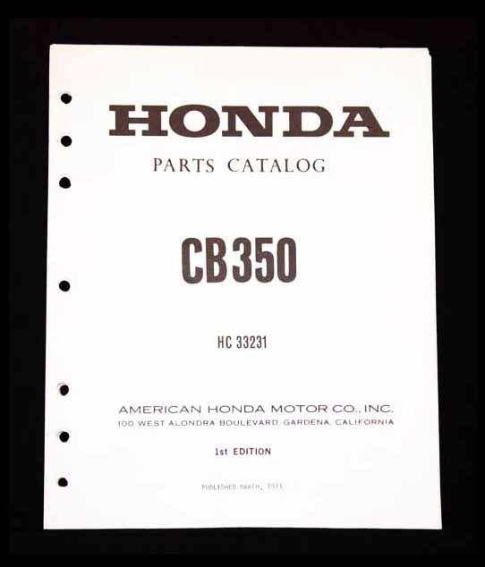 1968-70 honda cb350 cb350k2 cb350k cb 350 k k1 k2 parts manual catalog list
