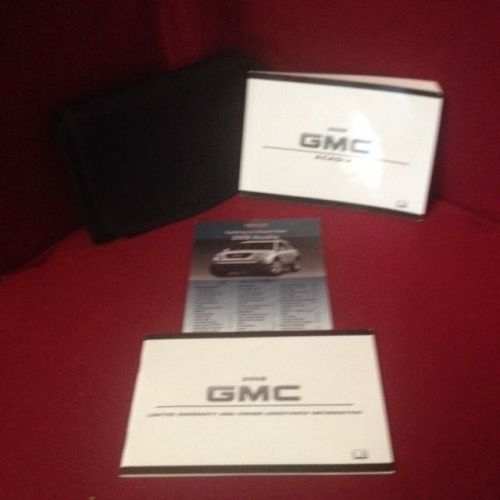 2004 gmc acadia oem owners manual set with warranty guide and case