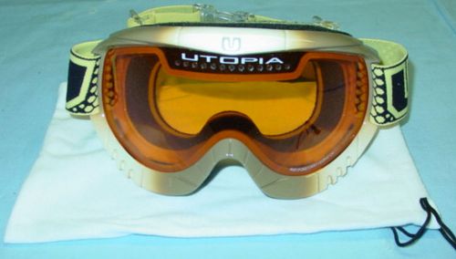 Utopia sand/persimmon optics slayer snow boarding goggles