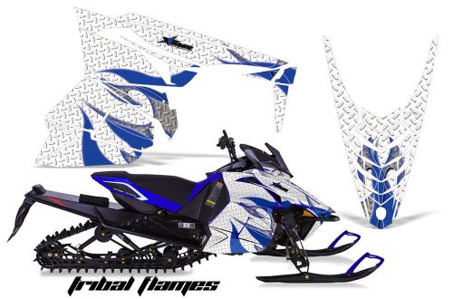 Amr racing yamaha viper graphic kit snowmobile sled wrap decal 13-14 tribal blue