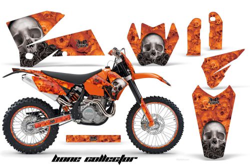Amr racing ktm c4 exc/sx/mxc/smr graphic # plate kit mx bike decal 05-07 bones k